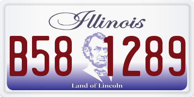 IL license plate B581289