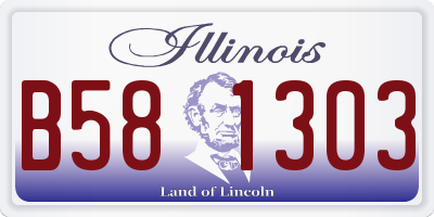 IL license plate B581303