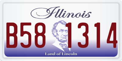 IL license plate B581314