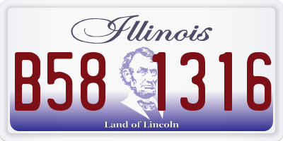 IL license plate B581316