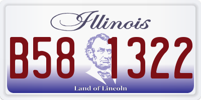 IL license plate B581322