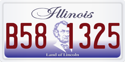 IL license plate B581325