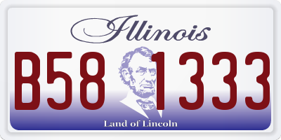IL license plate B581333