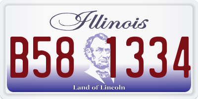 IL license plate B581334