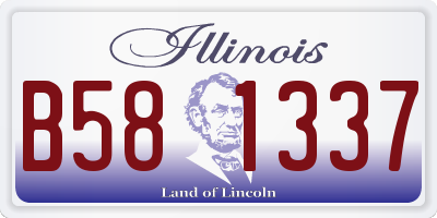IL license plate B581337