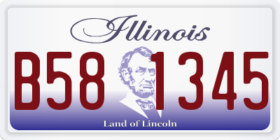 IL license plate B581345