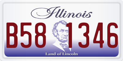 IL license plate B581346