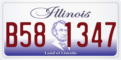 IL license plate B581347