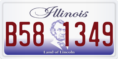 IL license plate B581349