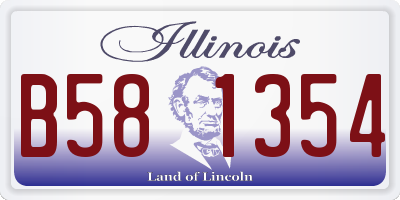 IL license plate B581354