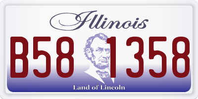 IL license plate B581358