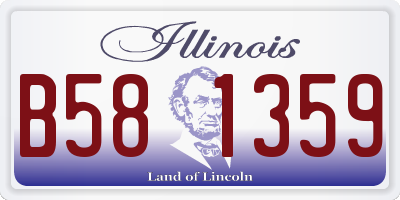 IL license plate B581359