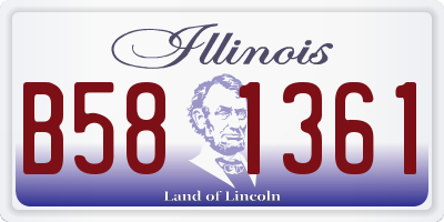 IL license plate B581361