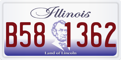 IL license plate B581362