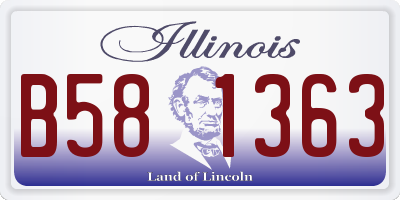 IL license plate B581363