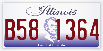 IL license plate B581364