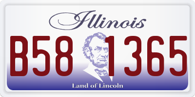 IL license plate B581365