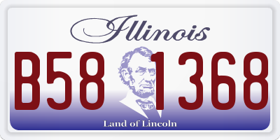 IL license plate B581368