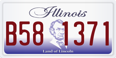 IL license plate B581371
