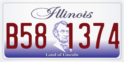 IL license plate B581374