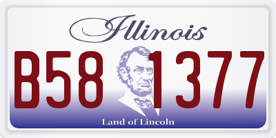 IL license plate B581377