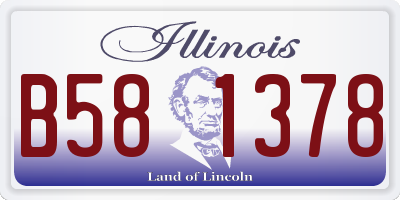 IL license plate B581378
