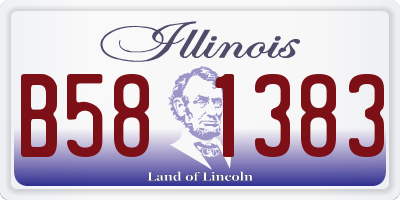 IL license plate B581383