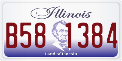 IL license plate B581384