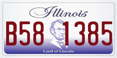 IL license plate B581385