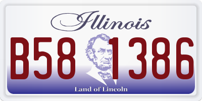 IL license plate B581386