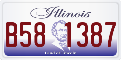IL license plate B581387
