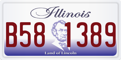 IL license plate B581389