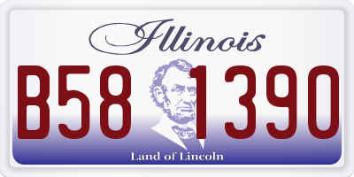 IL license plate B581390
