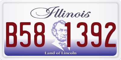IL license plate B581392
