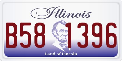 IL license plate B581396