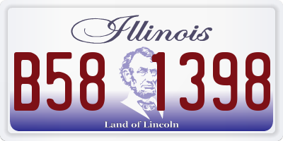 IL license plate B581398