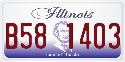 IL license plate B581403