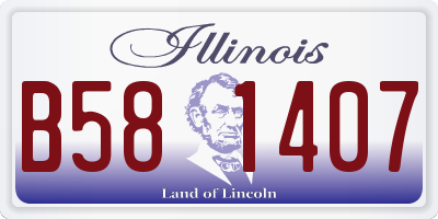 IL license plate B581407