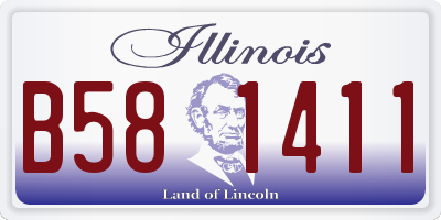 IL license plate B581411