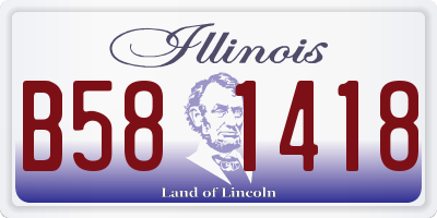 IL license plate B581418