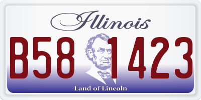 IL license plate B581423