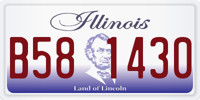 IL license plate B581430
