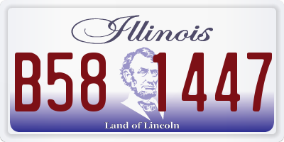 IL license plate B581447