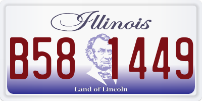 IL license plate B581449