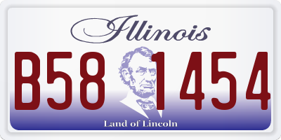 IL license plate B581454