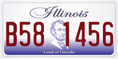 IL license plate B581456