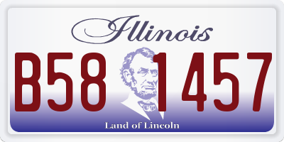 IL license plate B581457