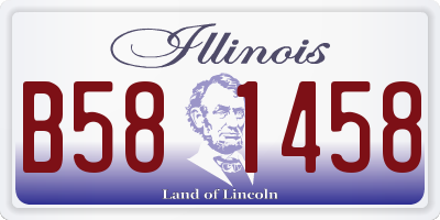 IL license plate B581458
