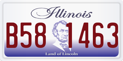 IL license plate B581463