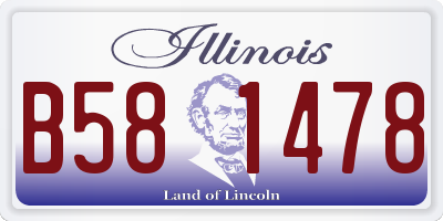 IL license plate B581478